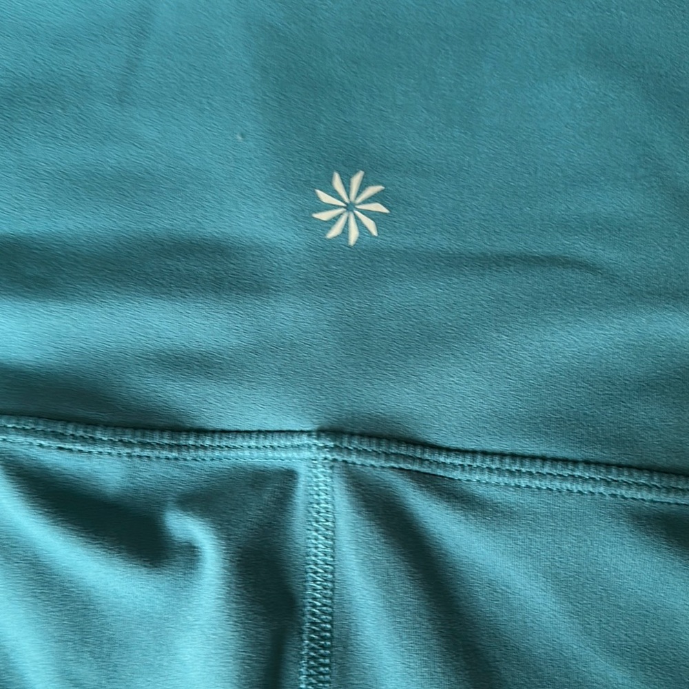 Athleta Green High Waist Athletic Shorts - Picture 3 of 10